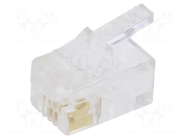 Connector: RJ9; plug; PIN: 4; Layout: 4p4c; for cable; IDC,crimped BM GROUP BM01064