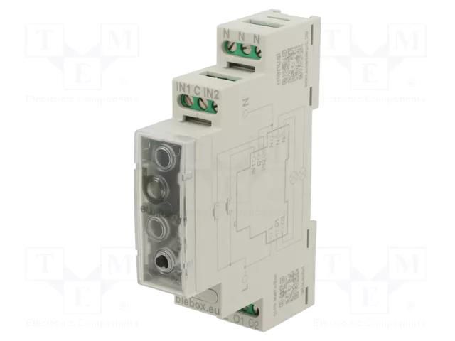 Wireless cutout power switch; for DIN rail mounting; 230VAC BLEBOX SWITCHBOXD-DIN