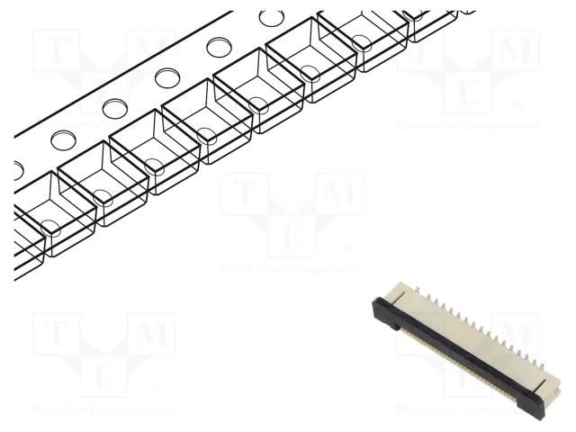 Connector: FFC/FPC; vertical; PIN: 30; ZIF; SMT; 30V; 0.5A; tinned GCT FFC2A32-30-T