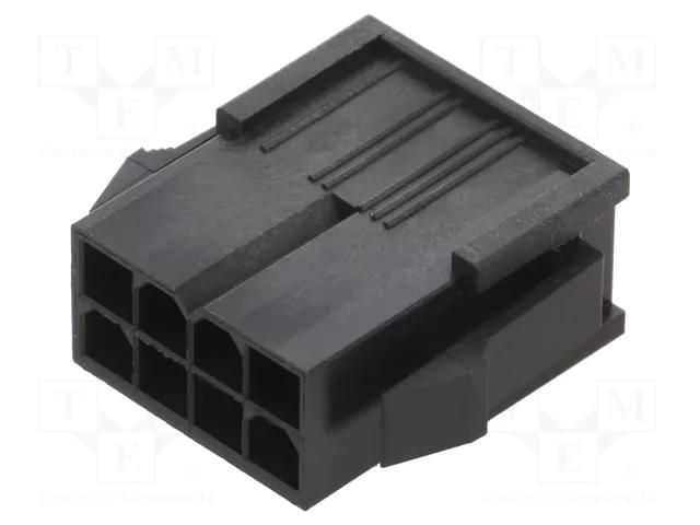 connector 8CKT MINI FIT JR HOUSING BLACK MOLEX MX-46999-0296