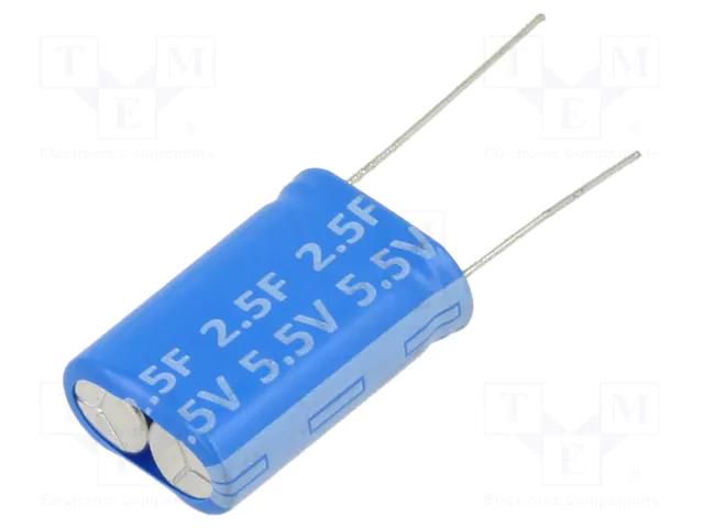 Supercapacitor; THT; 2.5F; 5.5VDC; 17x25x8.5mm Viking SC5V5Z255M