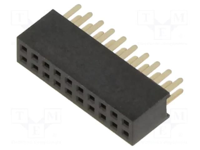 10+10 Pos. Female DIL Vertical Throughboard Conn. HARWIN M50-3001045