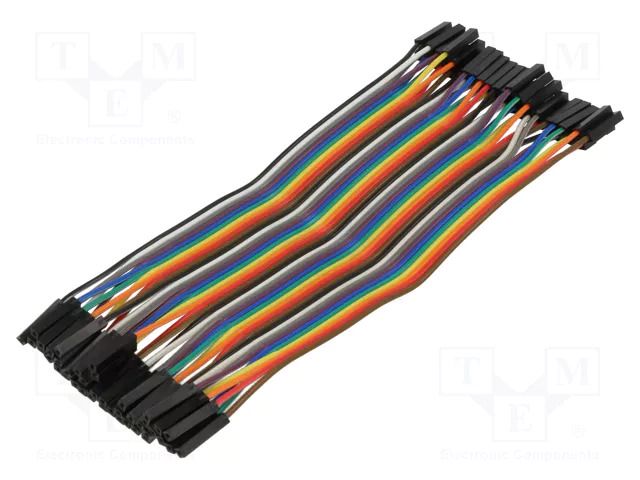 Connection cable; L: 150mm; female-female; PIN: 40; mix colours VELLEMAN VEL-WPA429