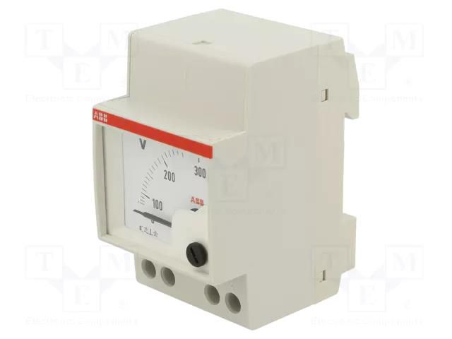 Voltmeter; for DIN rail mounting; 0÷300V; Class: 1.5; 50÷60Hz ABB VLM-1/300