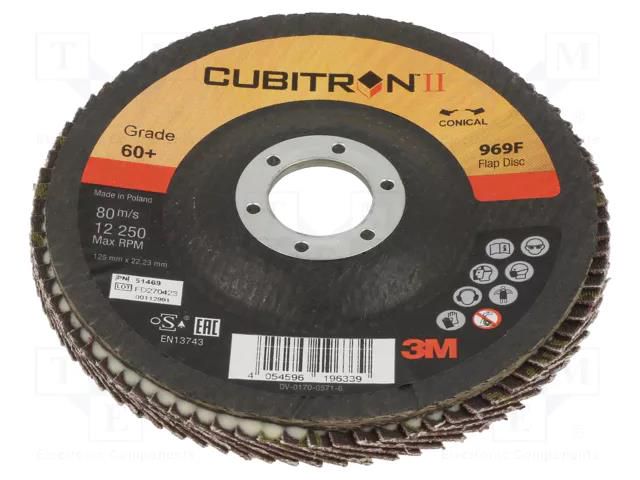 Flap grinding wheels; Ø: 125mm; Øhole: 22.23mm; Granularity: 60 3M 3M-7100105851