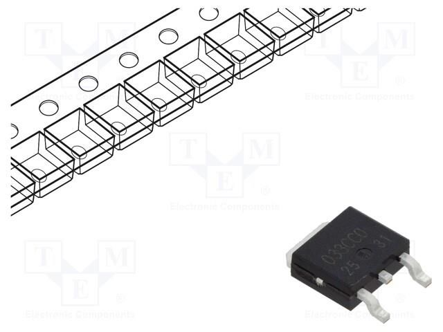 IC: voltage regulator; LDO,linear,fixed; 3.3V; 1A; TO252-3; SMD ROHM SEMICONDUCTOR BA033CC0FP-E2