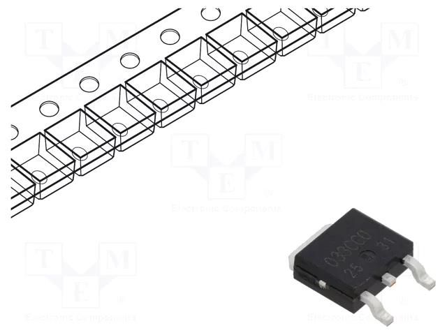 IC: voltage regulator; LDO,linear,fixed; 3.3V; 1A; TO252-3; SMD ROHM SEMICONDUCTOR BA033CC0FP-E2