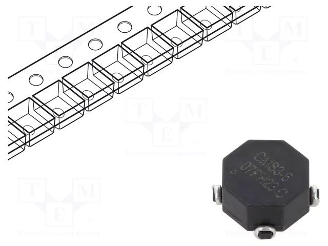 Inductor: common mode; SMD; 217uH; 2.85A; 13.97x13.97x6mm; 20mΩ EATON ELECTRONICS CMS3-6-R