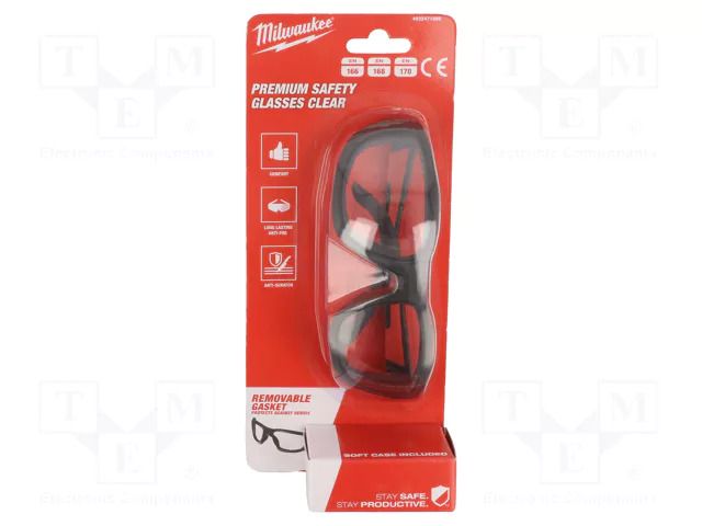 Safety spectacles; Lens: transparent Milwaukee MW-4932471885