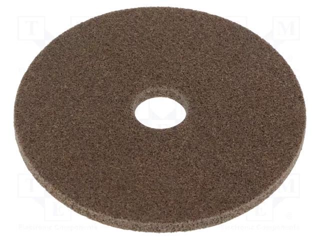 Wheel; fleece; Dim: Ø125x6mm; Mount.hole diam: 22mm HURAGAN HUR-SXW-M612-622