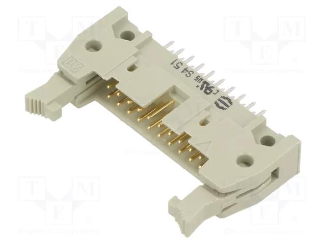 Connector: IDC; socket; male; PIN: 20; straight; THT; 2.54mm; 2x10 HARTING 09185205904