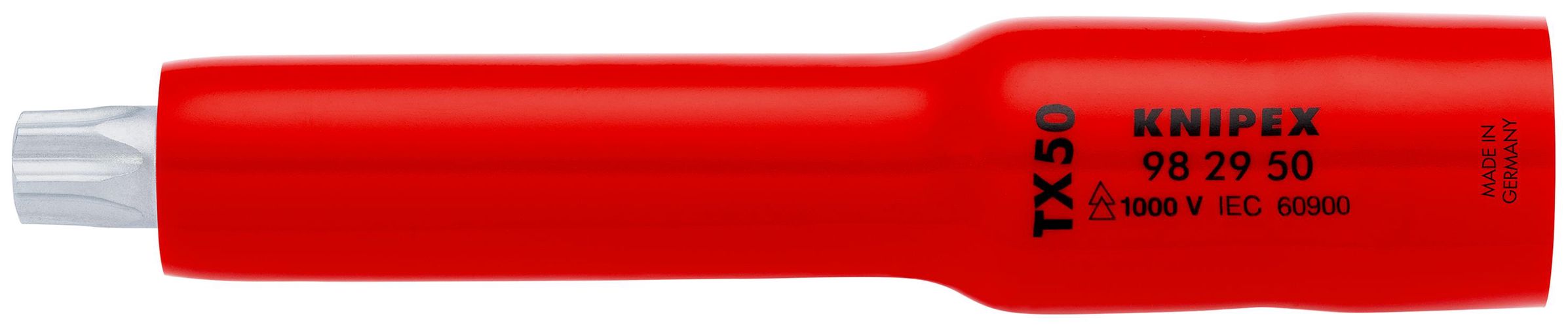 KNIPEX 98 29 50 Socket 3/8'' for TX50 117 mm 98 29 50 4003773084655