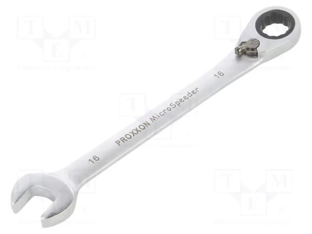 Wrench; combination spanner,with ratchet; 16mm; MicroSpeeder PROXXON PR23138