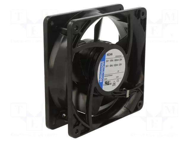 Fan: AC; axial; 24VAC; 119x119x38mm; 148m3/h; slide; 2650rpm EBM-PAPST 4624N