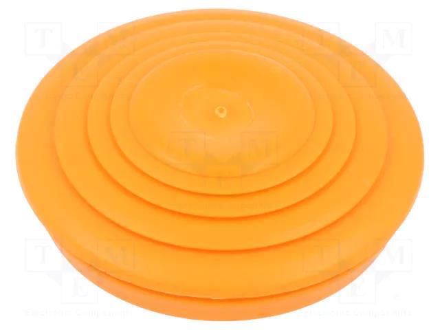 Grommet; elastomer thermoplastic TPE; orange; Øcable: 0÷34mm OBO BETTERMANN OBO-7205679