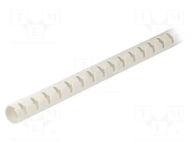 Spiral wrapping; 8mm; polypropylene; light grey; Helawrap HWPP HELLERMANNTYTON HWPP8-PP-GY
