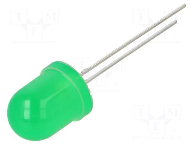 LED; green; 10mm; 2900mcd; 60°; Front: convex; 2.6÷3.4VDC LUCKYLIGHT LL-1004PGD2R-G5-2B