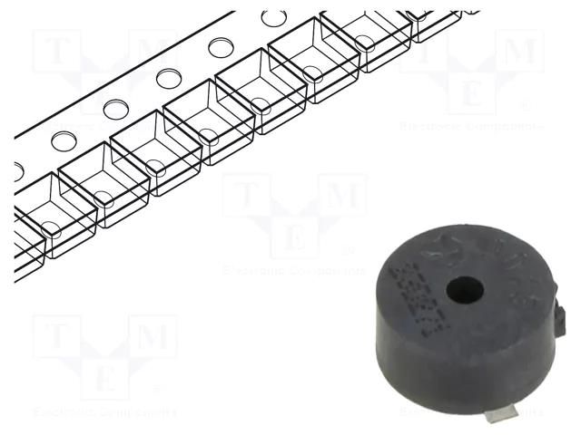 Sound transducer: electromagnetic signaller; 2.7kHz; 80mA; 5V Cre-sound Electronics LET9045CS-05L-2.7