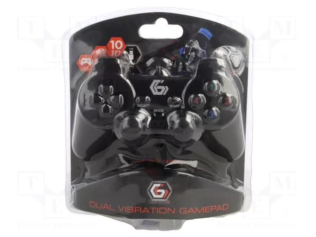 Gamepad; black; USB A; wired,USB 2.0; Features: analog joysticks GEMBIRD JPD-UDV-01