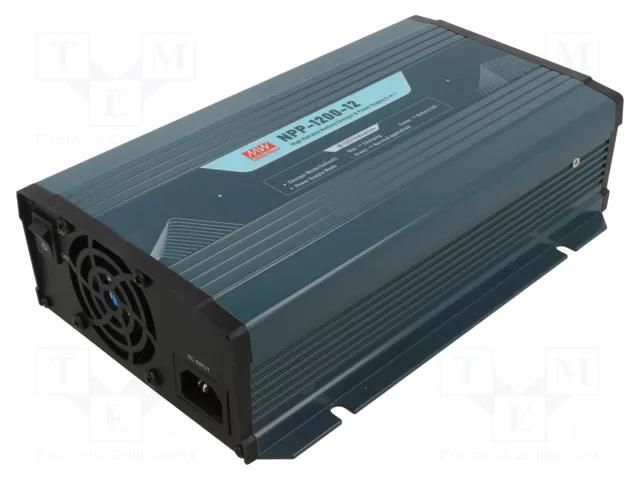 Charger: for rechargeable batteries; GEL,acid-lead; 70A; 13.8VDC MEAN WELL NPP-1200-12