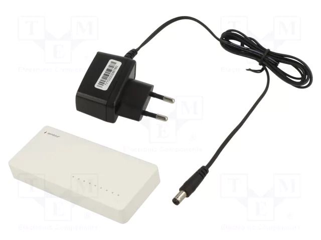 Switch Ethernet; DC socket,RJ45 socket x8; white GEMBIRD NSW-G8-01