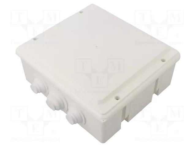 Enclosure: junction box; X: 170mm; Y: 190mm; Z: 80mm; wall mount JONEX JX-PK-8/D-WH