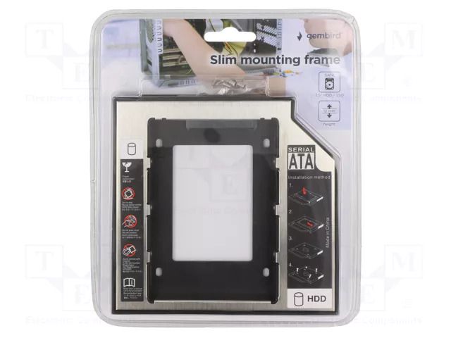 Hard discs housing: 2,5"; fits in 3,5" drive bay; metal; silver GEMBIRD MF-95-02