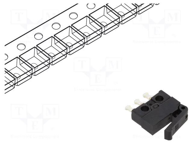 Switch: detecting; Pos: 2; SPDT; 0.3A/30VDC; Leads: for PCB,angled C&K MDS6500AL02SR