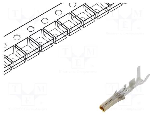 Contact; female; Mini-Fit Jr; selectively gold plated; reel; 9A MOLEX MX-39-00-0073