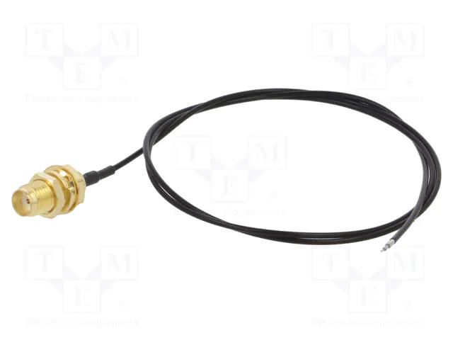 Cable; 0.5m; wires,SMA female; black; straight; 50Ω ONTECK SMA-16-0.5