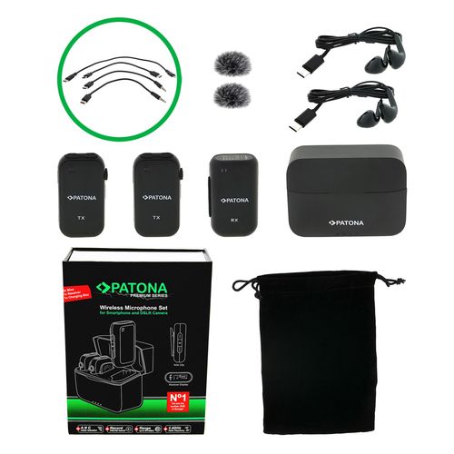 PATONA Premium Wireless Microphone System for Smartphones and DSLR Cameras, PATONA 9877 4055655237567