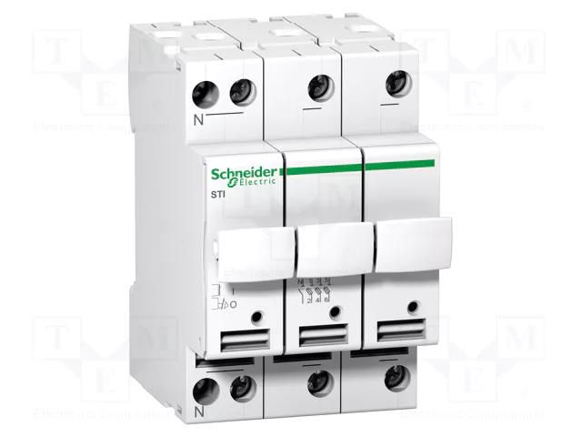 Fuse acces: fuse disconnector; Poles: 4; 500VAC; 25A; 10x38mm SCHNEIDER ELECTRIC A9N15658