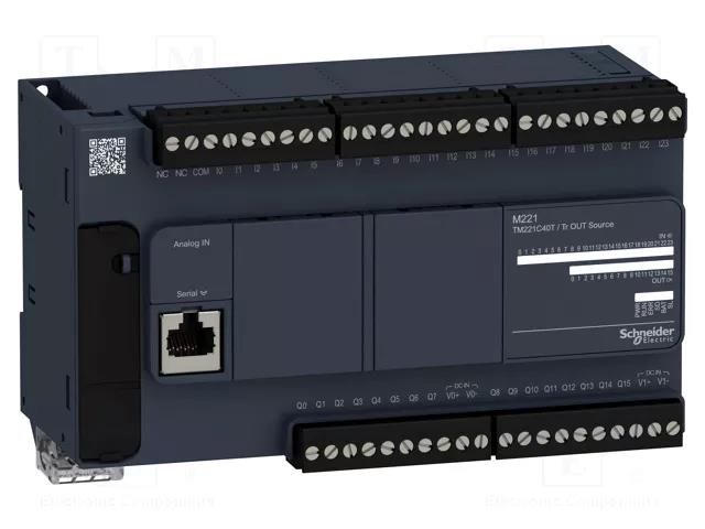Module: PLC programmable controller; OUT: 16; IN: 24; Modicon M221 SCHNEIDER ELECTRIC TM221C40T
