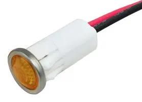 PANEL INDICATOR, 12.7MM, AMBER, 125VAC 1092D3-125VAC