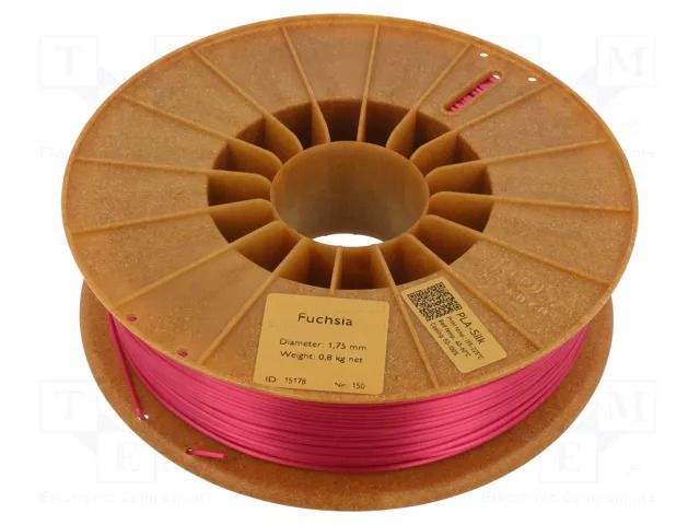 Filament: PLA SILK; 1.75mm; fuchsia; 195÷225°C; 800g ROSA 3D ROSA-3430