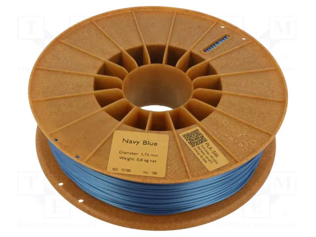 Filament: PLA SILK; 1.75mm; navy blue; 195÷225°C; 800g ROSA 3D ROSA-3445