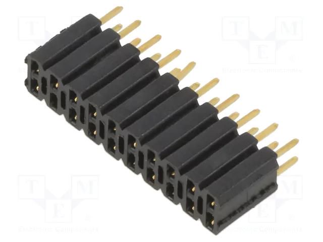 Connector: pin strips; socket; female; PIN: 20; straight; 2.54mm FISCHER ELEKTRONIK BL2.20G