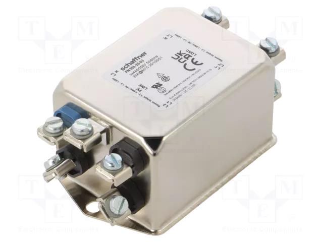 Filter: anti-interference; three-phase; 440VAC; screw; Ir: 0.1mA SCHAFFNER FN355-20-03
