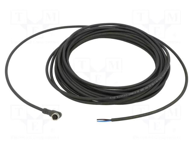Cable: for sensors/automation; M8; PIN: 3; angled; 10m; plug; 75VDC TELEMECANIQUE SENSORS XZCP0666L10