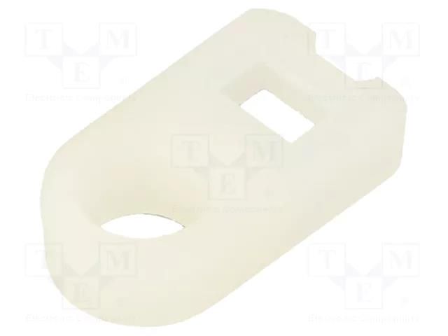 Holder; screw; polyamide,polyamide 6.6; natural; cable ties HELLERMANNTYTON FH30-PA66-NA