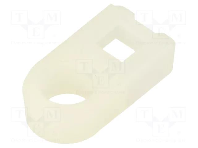 Holder; screw; polyamide,polyamide 6.6; natural; cable ties HELLERMANNTYTON FH50-PA66-NA