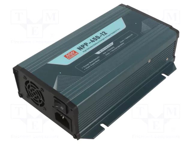 Charger: for rechargeable batteries; GEL,acid-lead; 25A; 13.8VDC MEAN WELL NPP-450-12
