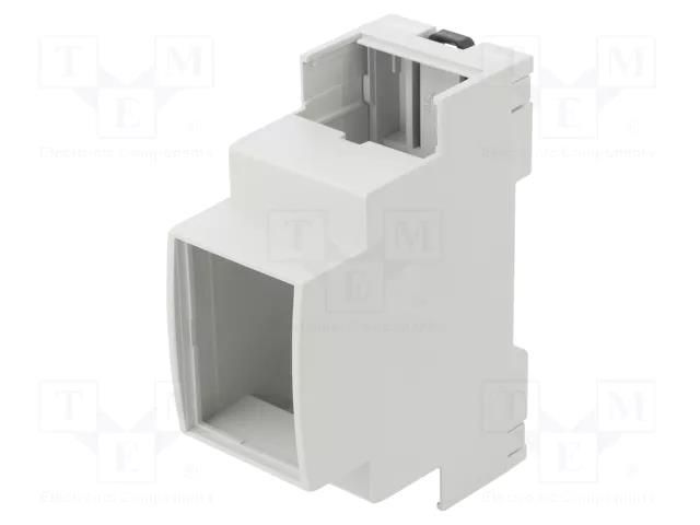 Enclosure: for DIN rail mounting; Y: 89mm; X: 36mm; Z: 67mm; ABS KRADEX ZD1002J-ABS-V0