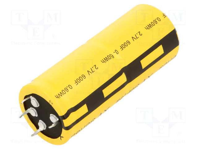 Supercapacitor; SNAP-IN; 600F; 2.7VDC; -5÷10%; Ø35x87.5mm; 2.6mΩ EATON ELECTRONICS XV3585-2R7607-R