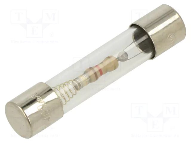 Fuse: fuse; 400mA; 250VAC; time-lag; glass; 6.3x32mm; TSA; brass OPTIFUSE TSA-400MA