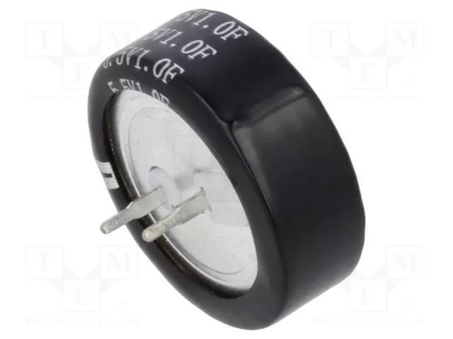 Supercapacitor; THT; 1F; 5.5VDC; Ø21x7.5mm Viking SC5V5C105Z