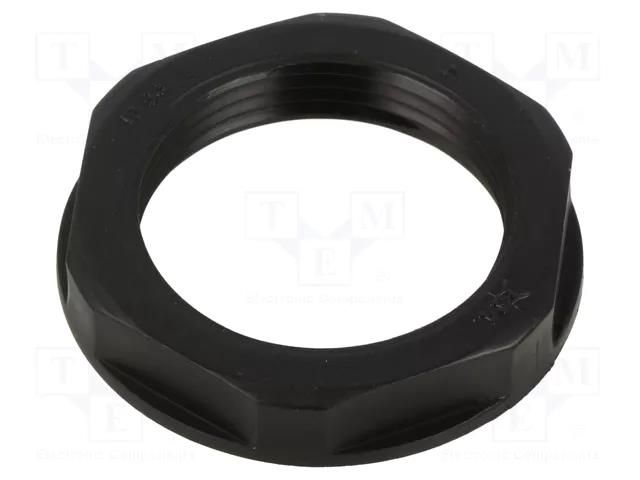 Nut; PG21; polyamide; black; Thread: PG; -20÷90°C BM GROUP BM4821N