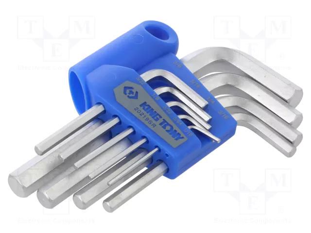 Wrenches set; inch,hex key; 9pcs. KING TONY KT-20219SR