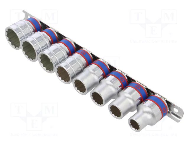 Wrench-set; 12-angles,socket spanner; 1/2"; 8pcs. KING TONY KT-4010MR