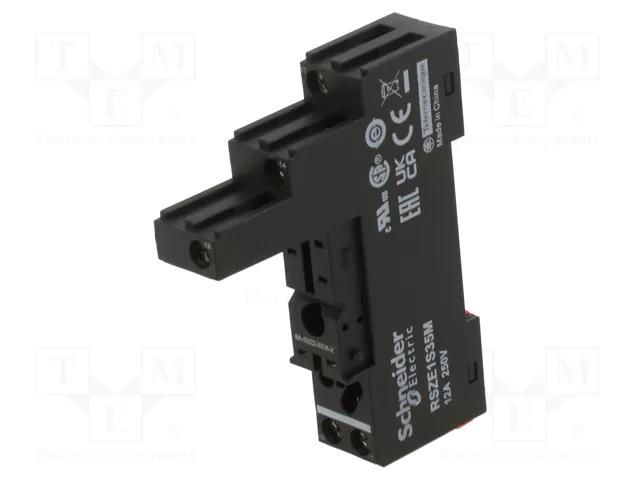 Socket; 12A; for DIN rail mounting; screw terminals; 250VAC; RSB SCHNEIDER ELECTRIC RSZE1S35M